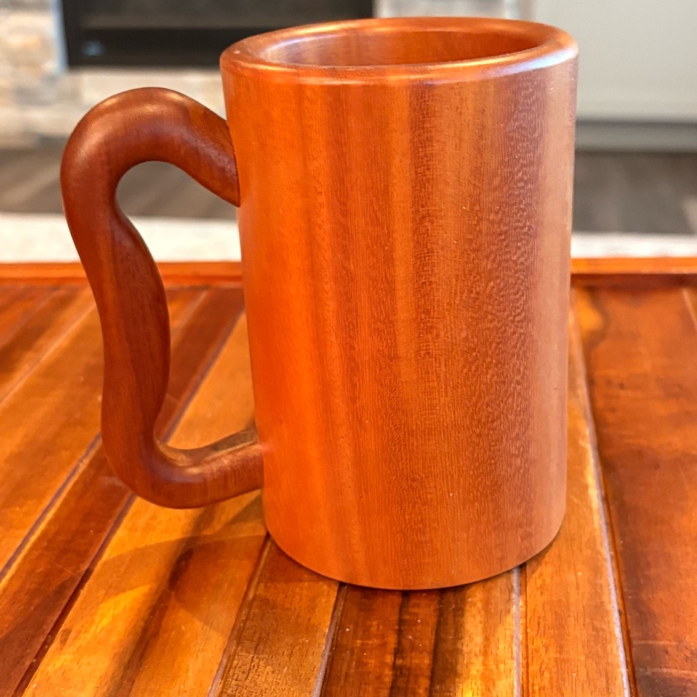 Wooden Handcy Drinking Mug with Handle Stein